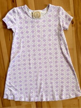 The Beaufort Bonnet Company Lavender and White Patterned Girls' Dress